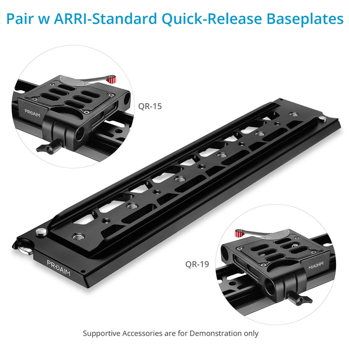 Proaim 18" Dovetail Tripod Plate V1 (ARRI Standard) for Heavy Camera Setup