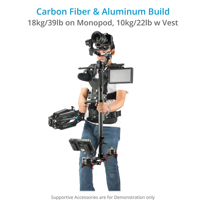 Flycam G-Axis 6000 Gimbal Support/Monopod Sled for Vest/Arm Camera Stabilizer System