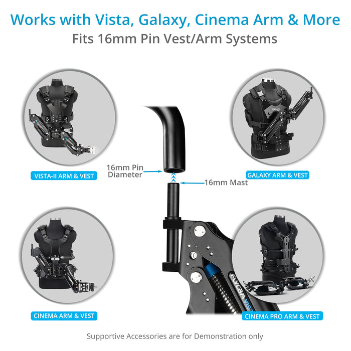 Flycam G-Axis 6000 Gimbal Support/Monopod Sled for Vest/Arm Camera Stabilizer System