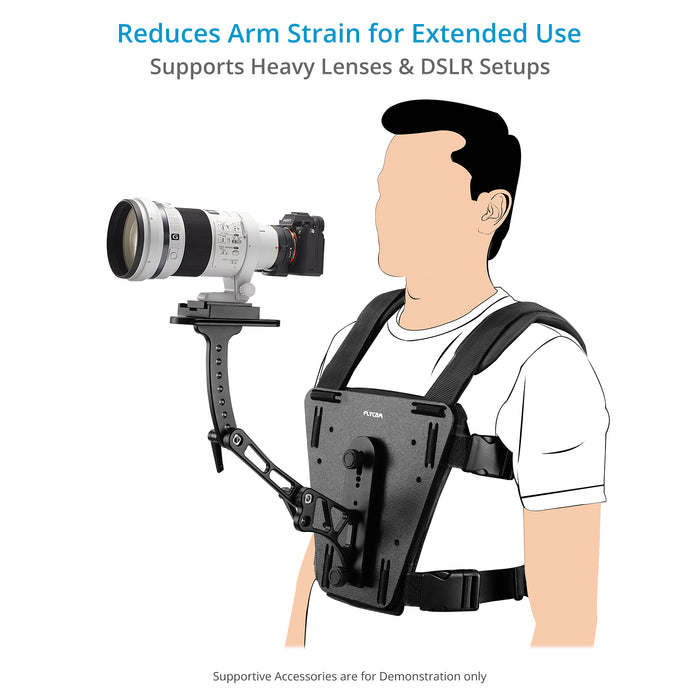 Flycam Telephoto Vest with Camera Support Bracket for Long Lenses & DSLR Video Setups