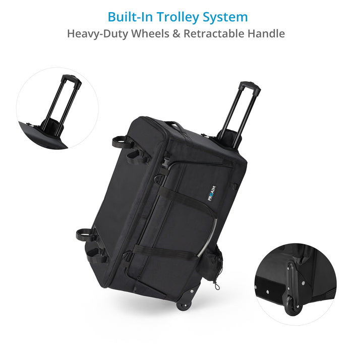 Proaim Cine Cube Mobile Audio Workstation Bag | Trolley System with Outdoor Wheels
