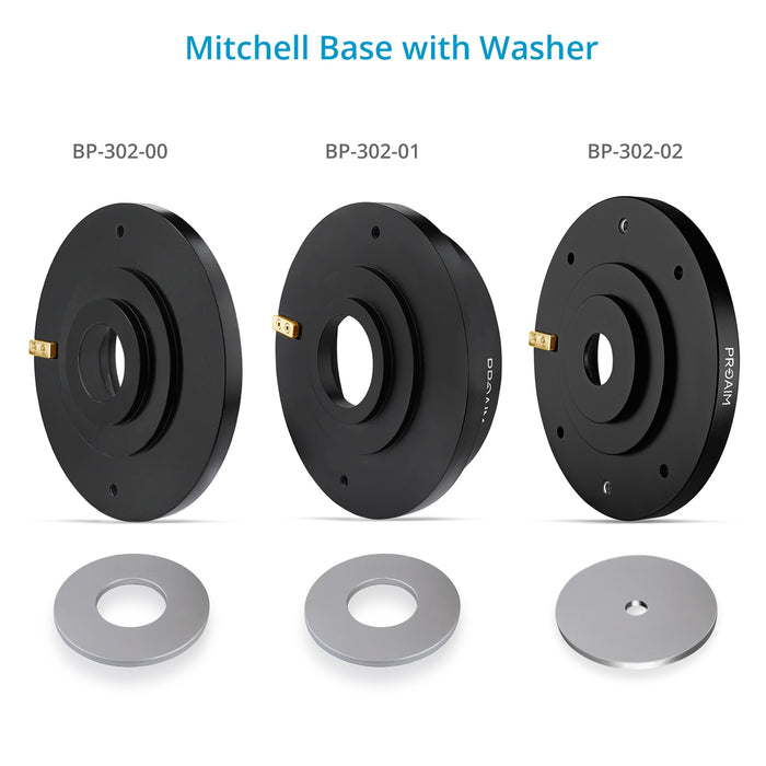 Proaim Mitchell Base to Bowl Camera Adapter | 75mm. 100mm. 150mm. Mitchell Top Plate.