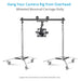 Proaim Polaris - Monorail Camera Slider Dolly with 2 x Pipe Clamps | Overhead Gimbal Rig