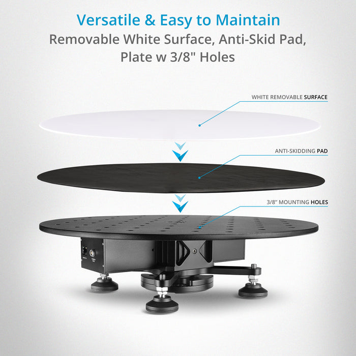 Proaim Turntable 360° Rotating Platform with Joystick Controller | For Product Photography & Video
