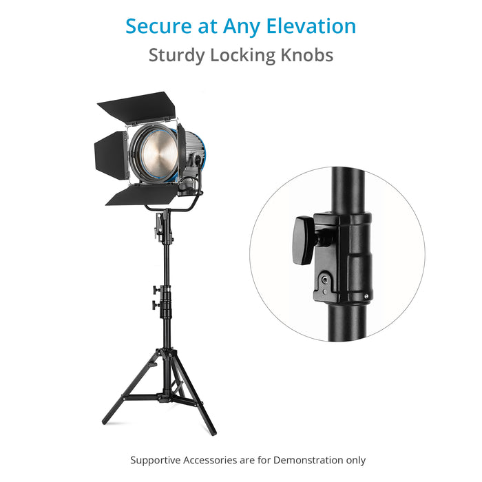 Proaim 6.8’ Low Ninja Double Riser Combo Stand for Light Fixtures & Photography Equipment