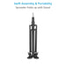 Proaim 3-Stage PTZ Camera Support Stand w 5/8” Baby Pin & Ball Head